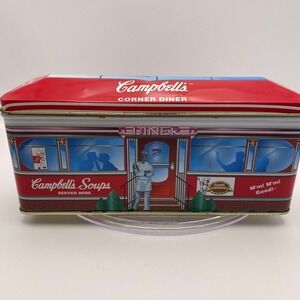 Campbell's Corner Diner Soup Tin Collectible Advertising Storage